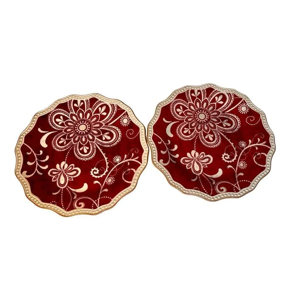 SET OF 2 PIER 1 IMPORTS MARIBETH SALAD PLATE FLORAL Retired